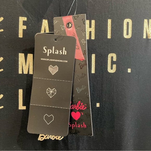 BARBIE SPLASH Sz 12 High Low Jersey Knit Short Sleeve T-shirt Dress New with Tag - Picture 6 of 9